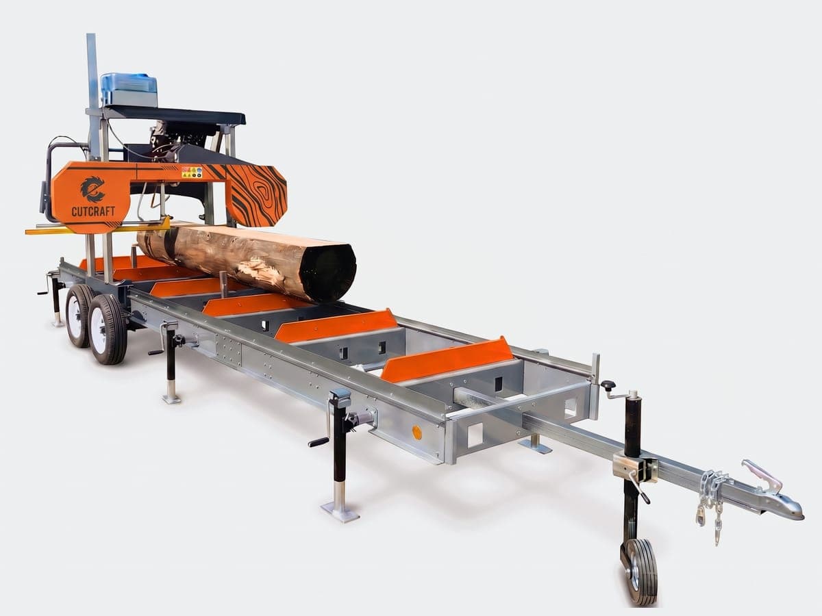 Mobiles Sägewerk CUTCRAFT RS250, Wagen und Schienen