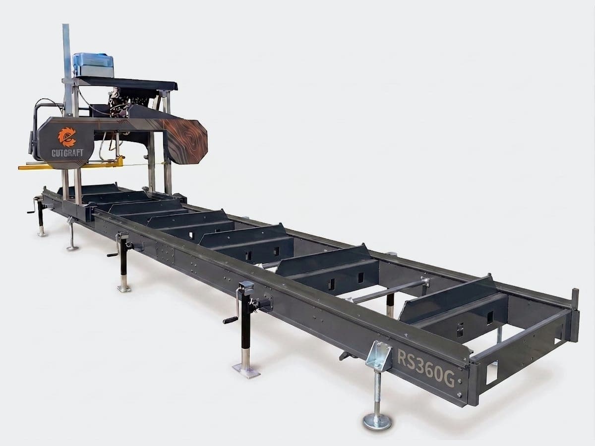 Mobiles Sägewerk CUTCRAFT RS360G, Wagen und Schienen