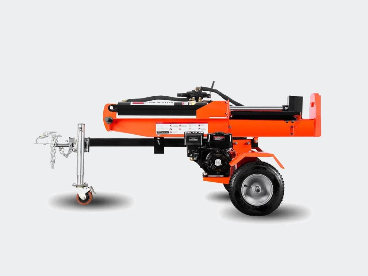 CUTCRAFT DRG22T Hydraulic log splitter, unfolded in working position